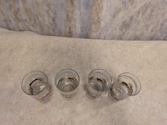 Set of 4 Tiara Exclusive Rural Blue Colonial Farm Scene Drinking Glasses