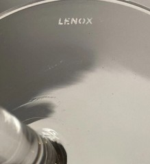 Pair Lenox Heiress Silver Gray Champagne Toasting Flutes 10 1/4″ Tall