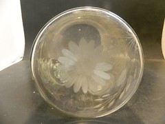 Vintage ABP Etched Rose & Daisy Crystal Pitcher 10.5″ x 5.63″ Excellent Cond