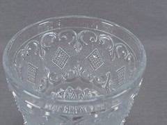 French Baccarat Pressed Flint Glass Diamond Sand Pattern Water Goblet Circa 1840