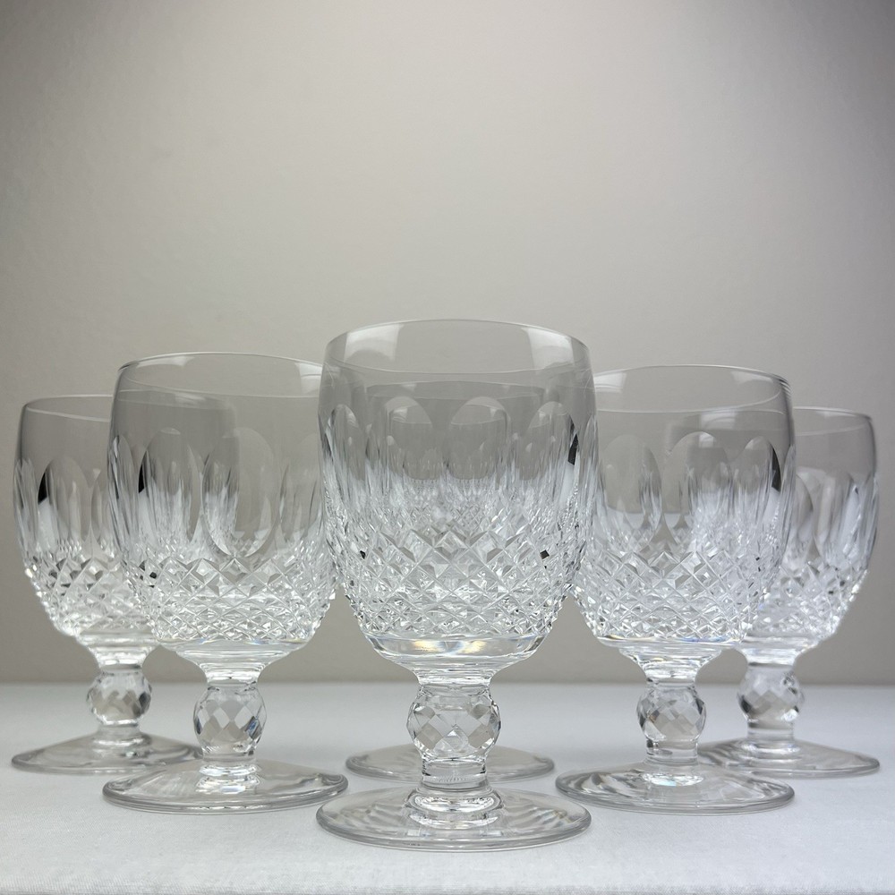 Set of 6 Waterford Crystal Colleen Short Stem Wine Water Goblets 5 1/8’’ Ireland