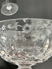VTG Rogaska Galliano Crystal 7 1/8″ Champagne Tall Sherbet Glass Hand Blow 5 Pcs