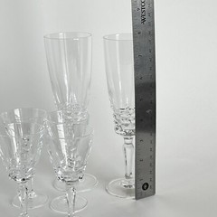 W.M. Dalton Cherbourg French Crystal 2 Parfait And 4 Cordial Elegant Clear