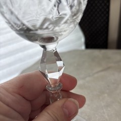Rock Sharpe 1930s»Marina» By Libbey 8″ Crystal Wine/Water Goblet