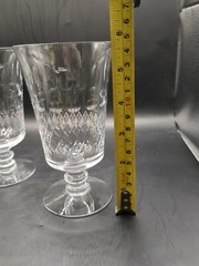 2 Vintage Fostoria «BRIGHTON» Cut Crystal Iced Tea Glasses 5.75″ Tall 1940-57