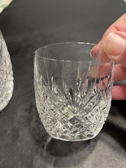 Waterford Style Crystal Vintage Tumble Up Bedside Carafe And Tumbler Glass