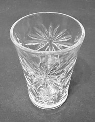 Oatmeal Flared Anchor Hocking Tumbler Prescut Clear Crystal EAPG 8 Ounces
