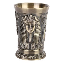 Wine Cup Metal Goblet Little Glass Vintage Egypt Style Embossed Mini Cup Art …