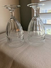 Set of 2 Anchor Hocking ANNAPOLIS 7″ Footed Water Goblets Glasses – VINTAGE