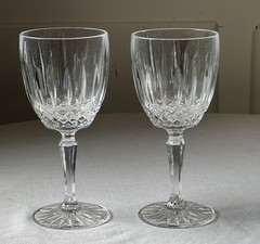Mikasa Crystal OLD DUBLIN Footed Wine Glass Set Of 2