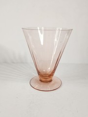 Vintage Pink Optic Parfait Glass