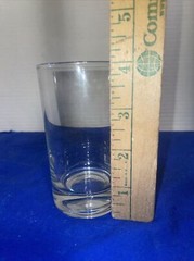 Clear Juice Glass ,Heavy Bottom 4” Tall-2.25” Diameter-6 Oz- Estate Find