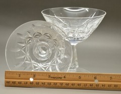 Set of 2 SIGNED Waterford Crystal Rosslare Champagne Tall Sherbet Glass 4 3/4″