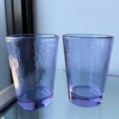 Fire and Light Recycled Glass 12oz Tumbler Lavender Neodymium – 4 3/4” Set of 2