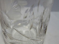 American Brilliant Cut Glass Floral Crystal Tumbler