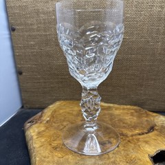 STUNNING Royal Leerdam Netherland Clear Blown Glass Water Goblet 7.5″H (U)