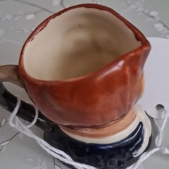 Roy Kirkham England Ceramic Character Face Mug w/ Handle, Printed Backstamp