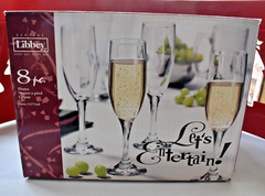 LIBBEY CLASSIC COPAS 6oz Champagne Clear Fluted Set of 8 Glasses 8.25″
