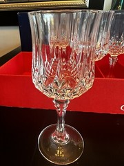 cristal d’argues LONGCHAMP 6 1/2” Wine Glasses Set of 6 In Box