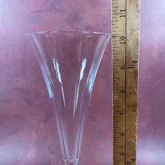 Stylish Single French Crystal D’Arques Champagne Glass With Hearts Stem