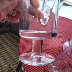 DRINKING GLASSES STEMMED SET/5 CLEAR GLASS 7″ X 3″ MODERN