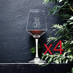 Dog Doctor Wine Glasses x4 Premium 12 Oz Personalize Medical Gift NEW