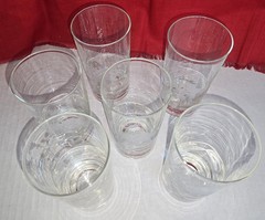 Set of 6 Vintage Libbey Rose Bouquet Glass Tumblers 4 ⅝ In MCM