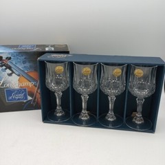 Longchamp Cristal D’Arques Liquor Glass 1 1/2 oz 24% Lead Crystal 1978 Set Of 4