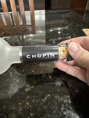Chopin Vodka Martini Glass & Potato Vodka Frosted Glass Bottle RARE