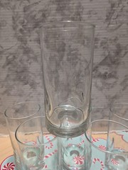 (6) Libbey Glass Tumblers 16 oz. INTUITION Clear Thumb Dimple