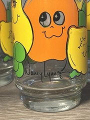 3 Vintage Anchor Hocking Nancy Lynn Smiling Fruit Glass – Anthropomorphic 5.5”