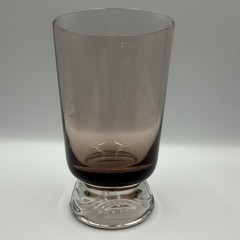 Vintage FOSTORIA Horizon 8 oz. Footed Pedestal Juice Glasses Smoke Brown Set 4