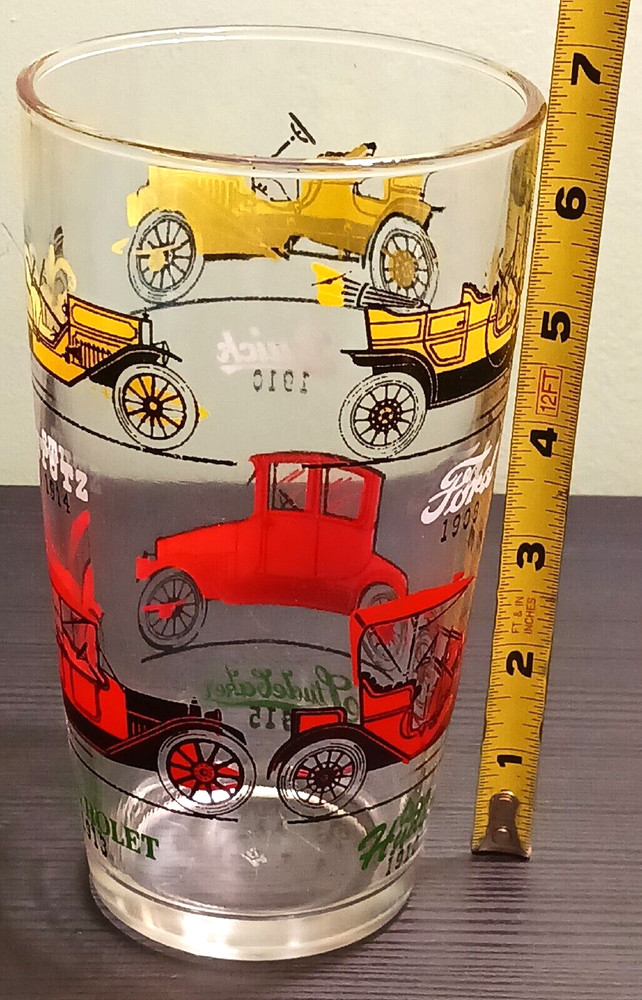 Vintage Hazel Atlas Antique Cars Cocktail Shaker 24oz Mixer No Lid Chevrolet