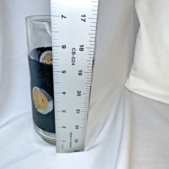 1 Vintage Libbey Coin Martini Pitcher Black & Gold