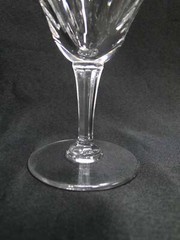 Val St. Lambert Riviera, 9 Cut Thumbprints: Port Wine (s), 5 3/8″ Tall