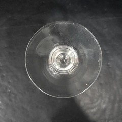 Etched Stripe Cocktail Goblet, Vintage Clear Pressed Stemware, Stacked Ball Stem