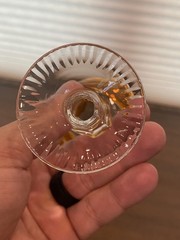 STUNNING SET(3) VTG Lausitzer Multicolored Cut To Clear Crystal Cordials 5.25″H