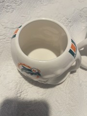 2 TWOMiami Dolphin Vintage Helmet Mugs 1986 NFL Officially Licensed. Small Chip