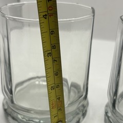 2 Anchor Hocking Essex Clear Double Old Fashioned Set Octagon Drink Tumblers Lot