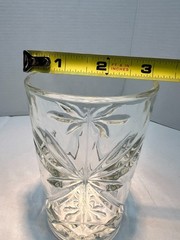 VTG EAPC Early American Prescut Star Of David Clear Glass Juice Glass