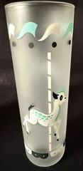 Libbey Circus Carousel Tom Collins Iced TeaFrosted Animal Merry-Go-Round Glasses