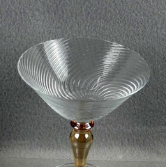 Imperial Gold by Mikasa Champagne Glass or Tall Sherbet Swirl Optic Bowl