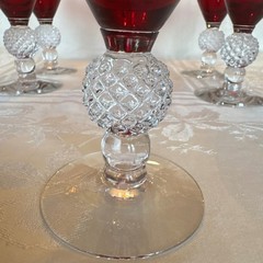 Morgantown Ruby Red Golf Ball Water/Wine Glass(es) 7 Inches by 3-3/8″