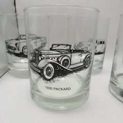 Vintage Rock/Drinking Glasses Classic Cars High Ball Rocks Cocktail Set of 6