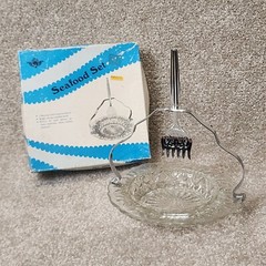 VTG Sheffield Relish Jam Seafood Serving Set 3 Piece 209C In Original Box.