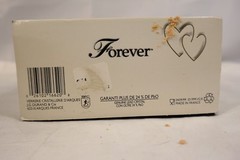 FOREVER Toasting Heart Flutes Crystal Glasses Wedding Love Gifts / Set of 2 / AK