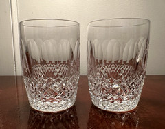 Set 2 Vtg WATERFORD CRYSTAL Colleen 12 oz Double Old-Fashioned Cocktail Tumblers
