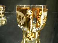 Vintage Russian Martini Cocktail Set Pitcher ~ Stirrer ~ 5 Handled Glasses
