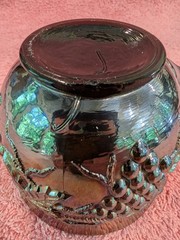 Set/6 Signed Northwood Amethyst Carnival Art Glass Punch Cups – Grape & Cable
