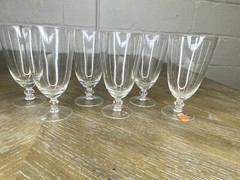 Vintage ARCADIA Crystal Glass Cordial Hungary Set of 6 Liquor Glasses